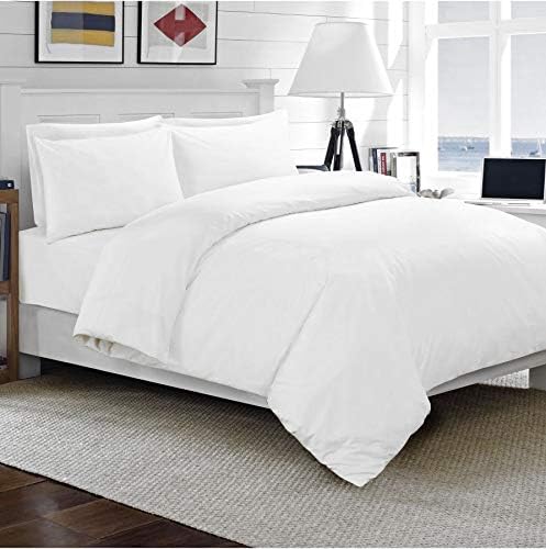 100% Egyptian Cotton Duvet Cover Set — 200 Thread Count, With Pillowcases