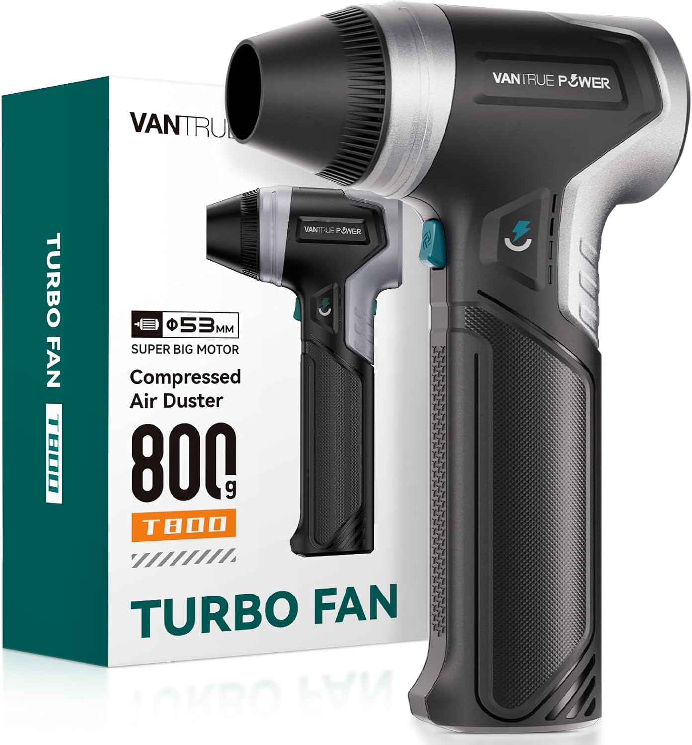 VANTRUE POWER T800 Cordless Electric Air Duster — 800g Wind Pressure