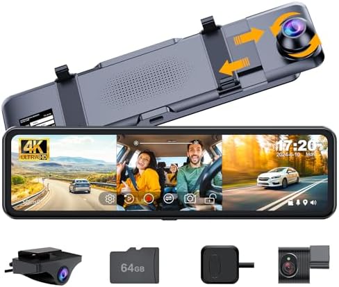 Martalk K80 3-Channel 11-inch Mirror Dash Cam