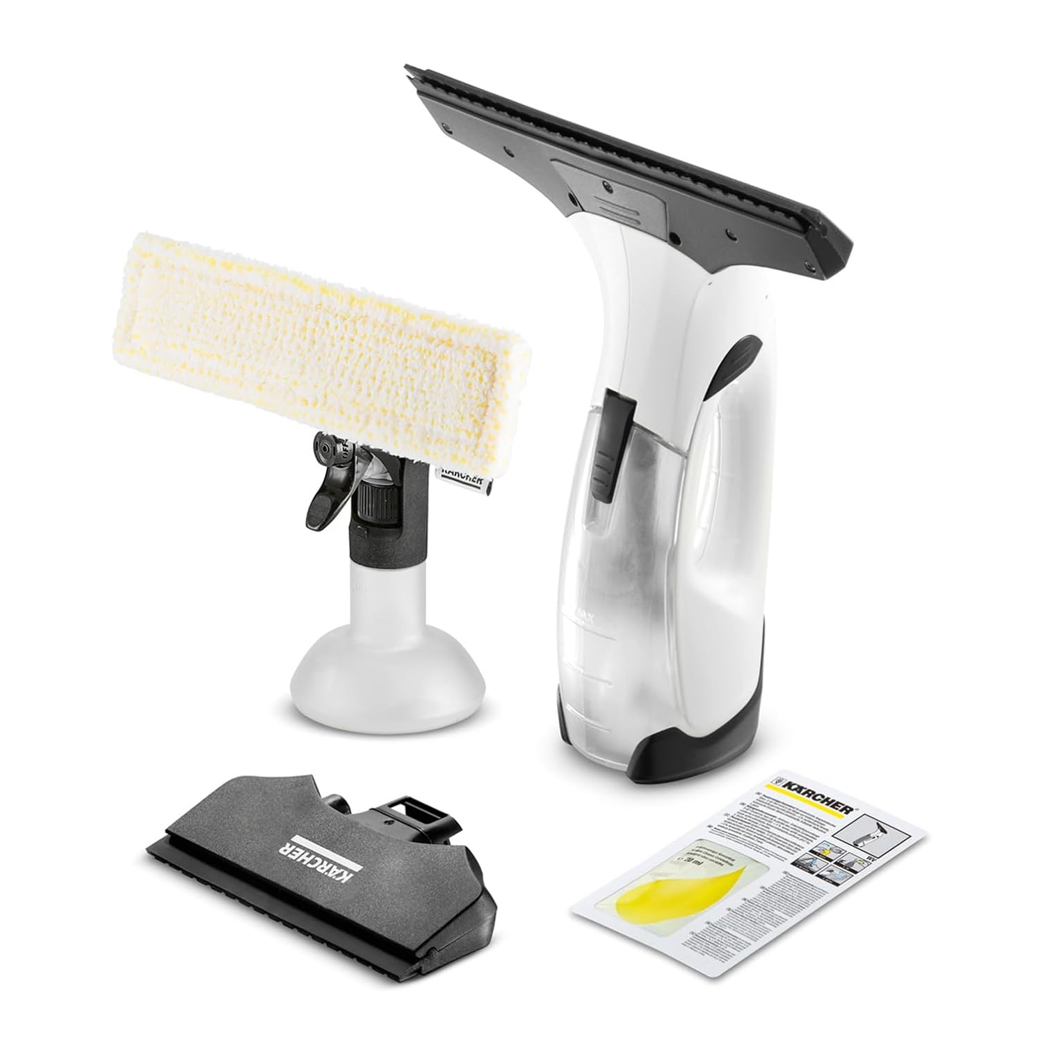 Cordless Window Vacuum — 35 Min Run Time, Streak-Free