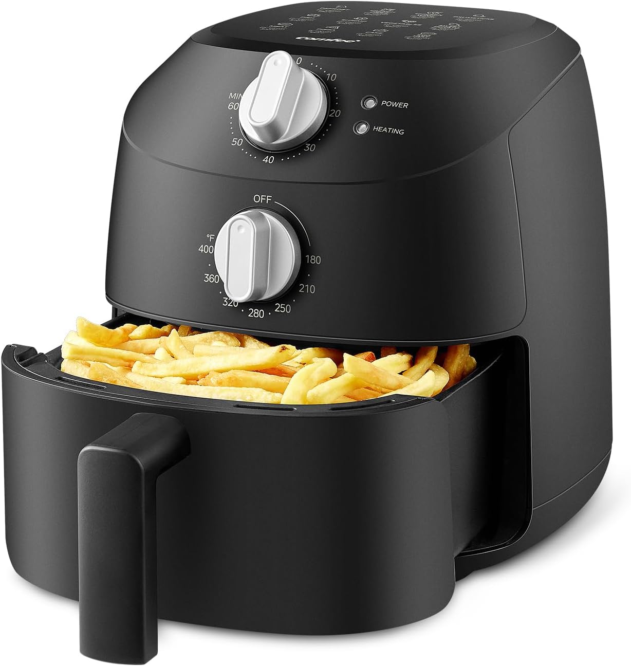 Small Air Fryer 2L — 1150W, 80–200°C, 12 Recipes